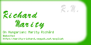 richard marity business card
