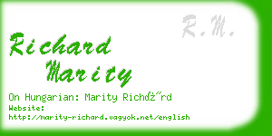 richard marity business card